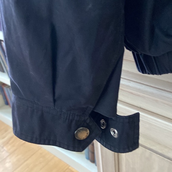 Claiborne jacket coat sz L euc black classic career gray lining - Picture 8 of 8